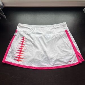 Nike White and Pink Tennis Skirt
